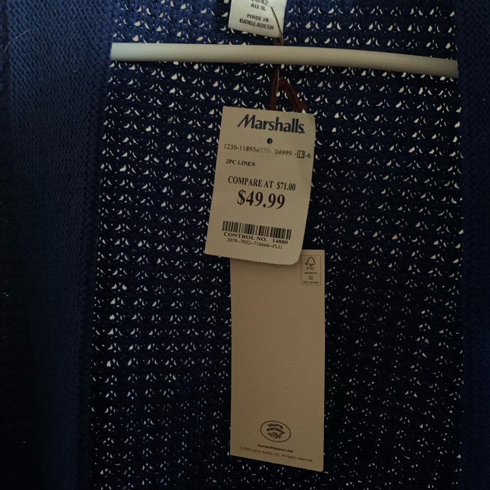 Laura Ashley Deep Blue Knit Cardigan